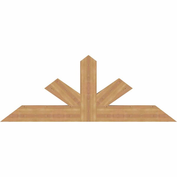 Ekena Millwork Saratoga Smooth Timber Gable Bracket, Western Red Cedar, 60"W x 22"H x 3 1/2"D x 5 1/2"F, 9/12 Pitch GBW060X22X0406SAR00SWR - main